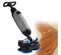 Commercial 3-in-1 Floor Scrubber Machine, Electric Hand Push Floor Washer Dryer with Dual Brushes, 17-Inch Cleaning Path for Tile, Vinyl, and Hardwood Floors in Home or Industrial Use(Grey)