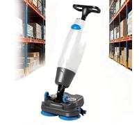 Commercial 3-in-1 Floor Scrubber Machine, Electric Hand Push Floor Washer Dryer with Dual Brushes, 17-Inch Cleaning Path for Tile, Vinyl, and Hardwood Floors in Home or Industrial Use(White)