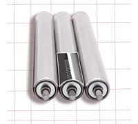 Commercial 3-Piece Stainless Steel Roller Set 1" 1.5" 2" Diameter Drive-Free Feed Rollers for Woodworking 38mm (1.5") Dia 400mm (15.7") Length