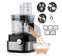 Commercial 5-in-1 Food Processor, 600W Electric Vegetable & Fruit Dicer, 5L Large Capacity Meat Grinder & Cheese Grater, Multifunctional Slicer Shredder Chopper for Home Kitchen & Commercial Use