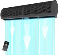 Commercial Air Curtain, Wall Mounted Silent Fan with Remote Control,150cm | Wall Mounted Silent Fan with Remote Control,Door Top-mounted Fan,Supermarkets,Hotels,Restaurants,Cold Storage,Coffee Shops