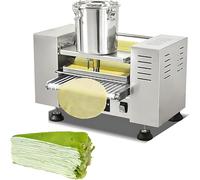 Commercial Automatic Crepe Maker Machine, Adjustable Non-Stick Crust, Thickness Control 0.4-1.2mm, Temp 150-200℃ for Bakery Restaurant and Food Truck