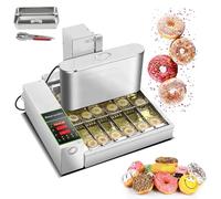 Commercial Automatic Donuts Machine, 4/6 Rows Donuts Making Equipment, Intelligent Control Panel, Stainless Steel Frying Auto Fryer, Auto Flip, Street Food Snack Food Equipment