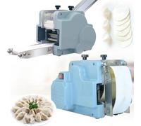 Commercial Automatic Dumpling Wrapper Machine, Stainless Steel Dough Sheeter for Spring Roll, Pierogi, Ravioli, Momo Making, 120W High Efficiency