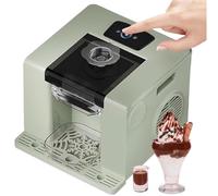 Commercial Automatic Shaved Ice Machine, 60kg/Day Snow Cone Shaver, Snowflake Ice Machine Ice Cream Dessert Shop Equipment for Restaurant, Milktea Shops, Food Truck, Home,Green