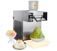 Commercial Automatic Shaved Ice Maker with Fast Cooling Stainless Steel Construction for High-Capacity Use in Ice Cream Shops and Snack Bars