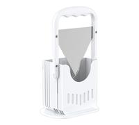 Commercial Bagel Cutter - Kitchen Bread Slicer, Compact Manual | 23.5 x 20 x 13 cm Ergonomic Design, Crumb Collecting Tray, Dishwasher Safe, Cut Bagel, Pi