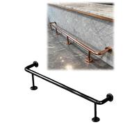 Commercial Bar Foot Rail Kit, Brushed Stainless Steel Foot Rest for Home Pub & Undercounter Mounting(Black,6.6ft/200cm)