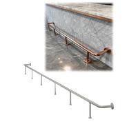 Commercial Bar Foot Rail Kit, Brushed Stainless Steel Foot Rest for Home Pub & Undercounter Mounting(Original,4.6ft/140cm)