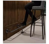 Commercial Bar Foot Rail Kit, Round Pipe Footrest Railing with Internal Connector, Decorative and Practical, Suitable for Pub, Kitchen Island, Basement(Black,2m/6.56ft)