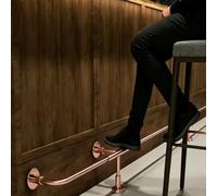 Commercial Bar Foot Rail Kit, Undercounter Mount Hardware Tubing System, Stainless Steel Foot Rest for Pub, Kitchen Island,Rose Gold,100cm/3.3ft
