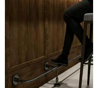 Commercial Bar Foot Rail Kit, Undercounter Mount Hardware Tubing System, Stainless Steel Foot Rest for Pub, Kitchen Island,Black,130cm/4.3ft