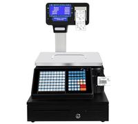 Commercial Barcode Printer Scale with Thermal Printer for Food Market, 66lbs Capacity - Digital Price Computing Scale with Double-Sided Display