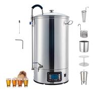 Commercial Beer Brewing Equipment with Automatic/Manual Modes and Mashing/Boiling Unit, Featuring a Digital Display Panel for Home and Commercial Use(40L,220V)