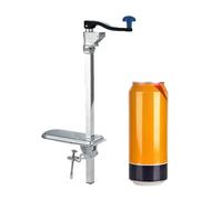 Commercial Bench Can Opener, Heavy Duty Manual Tin Opener with Adjustable Height & Stainless Steel Blade for Big Cans, Catering Grade Silver 75cm/29.5in