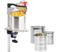 Commercial Bench Can Opener Heavy Duty, Removable Table Mount Manual Can Opener with Clamp Base, Stainless Steel Blade, Adjustable Height for #10 Cans, No Drilling Required for Any Countertop