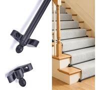 Commercial Black Stair Rods For Carpet Runners,Removable Metal Rod,Stair Rods For Carpets Up To 24-50 Inches Width,Durable Staircase Rods Hardware(1pcs,97cm/38in)