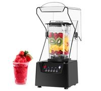 Commercial Blender 2200W Heavy Duty Mixer with Quiet Shield, 2L Jug, Self-Cleaning - Ideal for Smoothies, Ice Crushing, and Shakes