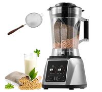 Commercial Blender, Fully Automatic Soy Milk Machine with 8 Blades, 9 Level Adjustment, Noise Reduction Design, Ideal for Home and Business Use