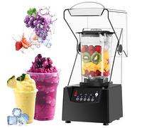 Commercial Blender - Heavy Duty 2L Mixer, 1000W Power, Sound Enclosure, Silent Blade for Ice Crushing and Smoothies