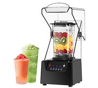 Commercial Blender Smoothie Maker 2L Electric Mixer with 17000rpm Blade and Sound Enclosure, 5 Presets for Smoothies and Frozen Fruits