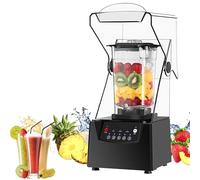 Commercial Blender Smoothie Maker, 2L Electric Stand Mixer 17000rpm Blade Ice Crusher with Sound Enclosure, Silent Broken Wall Cooking Machine for Smoothie Fruits household UK