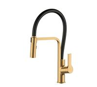 Commercial Brass Kitchen Sink Faucet with Pull Down Sprayer High Arc Single Handle Dual Function Pot Filler Perfect for Modern Kitchens and Easy Installation