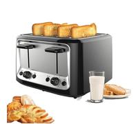 Commercial Bread Toasters with 4-Slices 6 Bread Tone Settings, Automatic Ejector, Removable Crumb Tray Electric Toaster