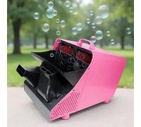 Commercial Bubble Machine Pro - Adjustable Angle (30°-90°) & Speed Control,for Outdoor Wedding Birthday Party Events (PinkPlug)