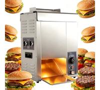 Commercial Burger Bun Toaster, 2000W Electric Machine for Hamburger Bread Baking, Adjustable Temperature, Vertical Design with Recessed Handles, Perfect for Restaurants