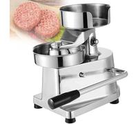 Commercial Burger Patty Maker Machine 100/130/150mm, Heavy Duty Stainless Steel Hamburger Press with Patty Papers, Manual Burger Former for Restaurants Food Trucks - 5 Inch Model