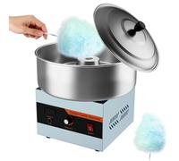 Commercial Candy Floss Machine, 1000W & 3000R/M Cotton Machine Electric Maker with Stainless Steel Bowl Sugar Scoop Cover One Button Operation for Birthdays Parties Celebrations Party Snacks Blue