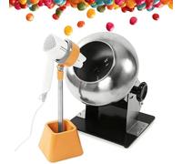 Commercial Candy Polishing Machine - Electric Sugar Coater with Adjustable Tilt Angle, Speed, and 3 Modes Blower for Home and Shop Use