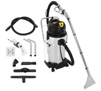 Commercial Carpet Cleaner Machine, 4-Wheel Portable Extractor Vacuum Washer, 3-in-1 Multi-Purpose for Carpet Sofa Curtain Cleaning with Long Cord