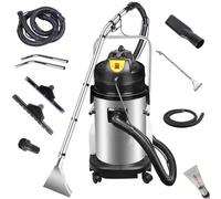 Commercial Carpet Steam Cleaner with Double Water Tank, Spray & Extract Function, 11m Long Hose for Deep Cleaning in Hotels, Offices