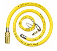 Commercial Catering Gas Hose Quick Release 1/2" x 1.5m Yellow BS669-2 Compliant