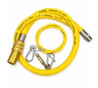 Commercial Catering Gas Hose Quick Release 1/2" x 1m Yellow BS669-2 Compliant