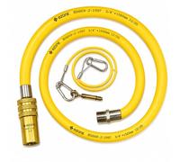 Commercial Catering Gas Hose Quick Release 3/4" x 1.5m Yellow BS669-2 Compliant
