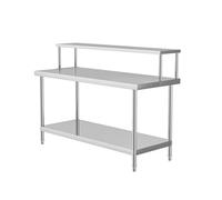 Commercial Catering Stainless Steel Table Overshelf Kitchen Prep Work Bench Set