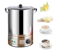 Commercial Catering Urn, Hot Water Boiler Dispenser, Soup Kettle Buffet Warming Pot, Electric Boiling Water Bucket with Faucet, 20L/30L/40L Capacity, 30-110°C Temperature Control