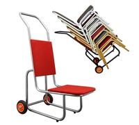 Commercial Chair Dolly Cart, Heavy-Duty Transport Trolley for Flat Stacking Plastic and Wood Chairs, Ideal for Storage and Moving