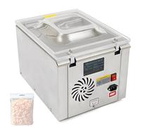 Commercial Chamber Vacuum Sealer, Automatic Food Preservation Machine with Cool Function, Stainless Steel Acrylic Build with Cutter for Dry, Wet, Oily, Powder Food