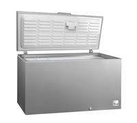 Commercial Chest Freezer - 466 L - Stainless Steel Lid - Grey - UK plug