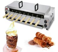 Commercial Chimney Cake Oven with 8 Baking Rollers, 6000W Electric Toaster, Adjustable Temperature 50°C~300°C, Ideal for Restaurant and Home Kitchen