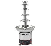 Commercial Chocolate Fondue Fountain Machine, Electric, Adjustable Temperature, 5-Tier, for Parties, Weddings, Birthdays, Melts Chocolate, Candy, Butter, Cheese