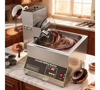 Commercial Chocolate Melting and Tempering Machine with Adjustable Speed for Bakeries and Candy Shops