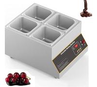 Commercial Chocolate Tempering Machine, Chocolate Melting Pot, 0-185℉ Adjustable, 12kg/26.5lbs Electric Auto Chocolate Heater Liquid Warmer for Melting Chocolate, for Catering Restaurant