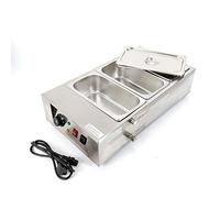 Commercial Chocolate Tempering Machine, Electric Chocolate Melter with 3 Cylinders, 1000W Stainless Steel Chocolate Melting Machine, Adjustable Temperature 30-80℃, 65 x 36 x 18cm