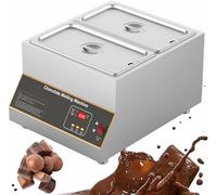 Commercial Chocolate Tempering Machine with Digital Control, Anti-Coking Air Heating, 12L Capacity for Professional Food Preparation