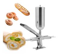 Commercial Churro Filler, Manual Spanish Churro Maker with Injection Nozzles, Vertical Jam Filling Machine for Doughnuts